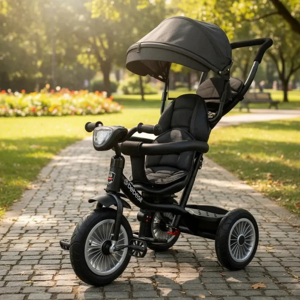 Triciclo de Paseo Infantil 360 LX - Negro | Bebesit