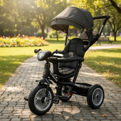 Triciclo de Paseo Infantil 360 LX - Negro | Bebesit