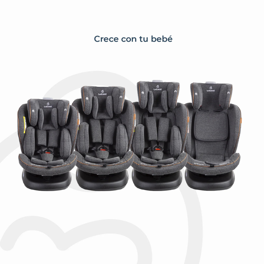 Silla de Auto Convertible Supra 360° Premium - Gris | Bebesit