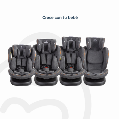 Silla de Auto Convertible Supra 360° Premium - Gris | Bebesit