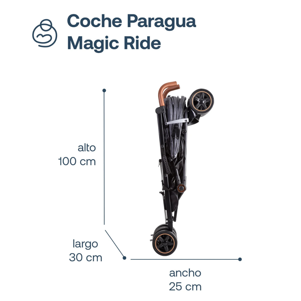Coche Paragua Magic Ride - Gris | Bebesit