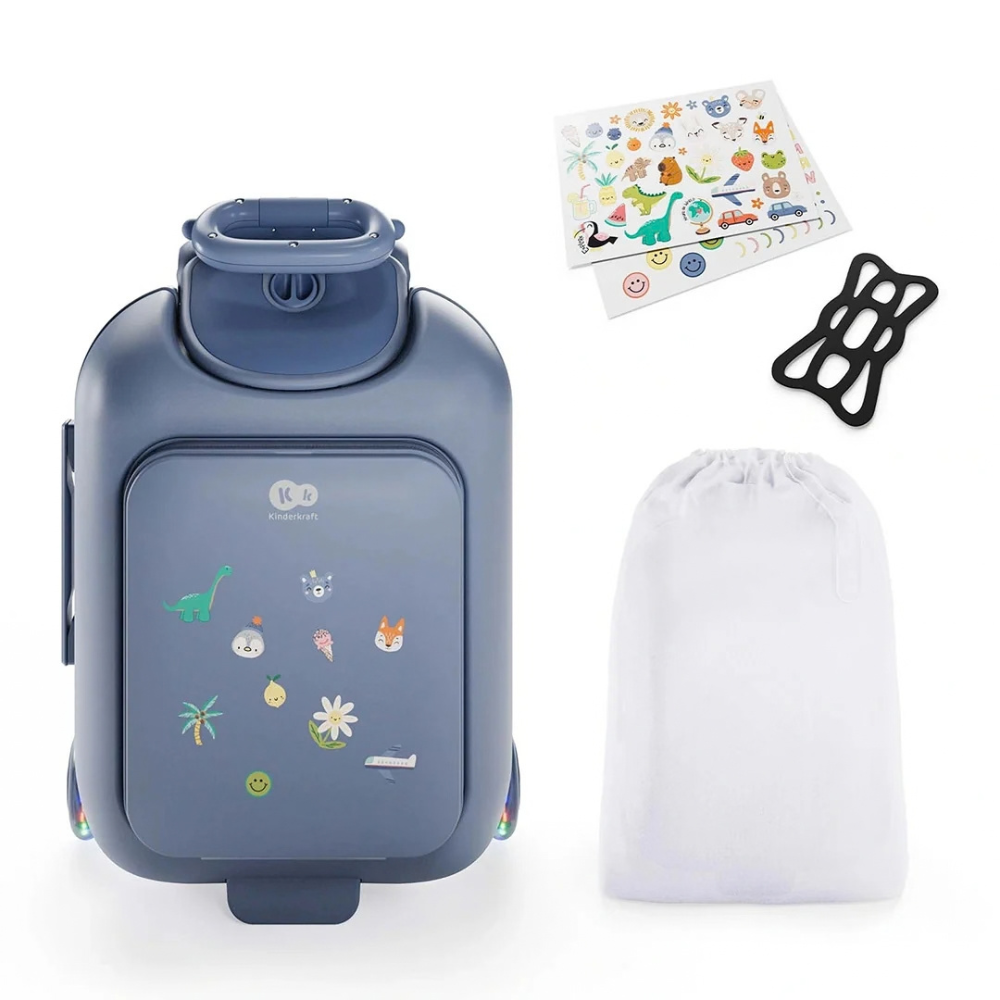 Maleta Infantil 2 en 1 con Asiento Cabby - Blue | Kinderkraft