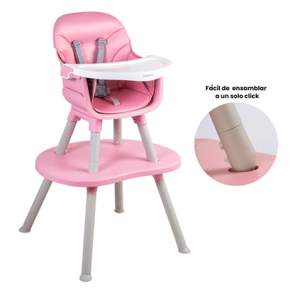 Silla de Comer Baby Desk 4 en 1 - Rosado | Bebesit