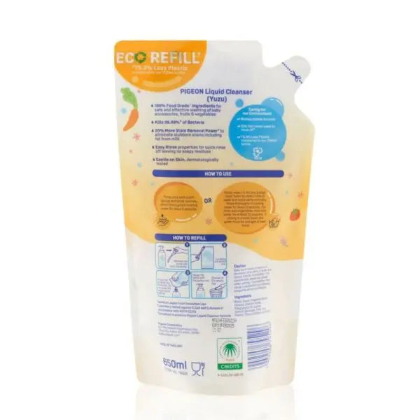 Recarga Limpiador de Mamaderas YUZU - 650 ml | Pigeon