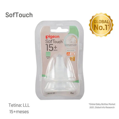Pack 2 Tetinas Softouch de Repuesto - Boca Ancha | Pigeon