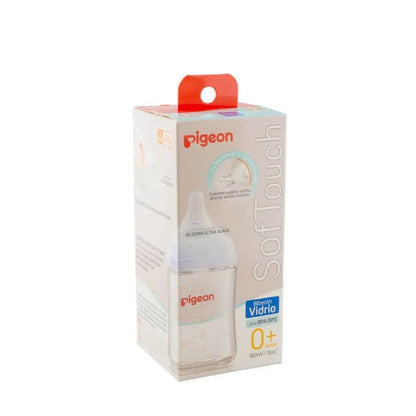 Mamadera Softouch Boca Ancha - Vidrio | Pigeon