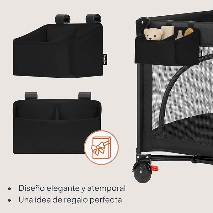 Organizador de Pañales Sidepocket - Black | Lionelo