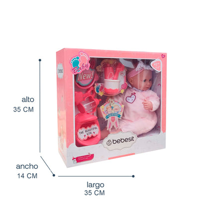Muñeca Bebé 42 cm con Accesorios - Olivia | Bebesit