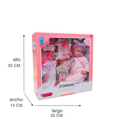 Muñeca Bebé 42 cm con Accesorios - Luna | Bebesit