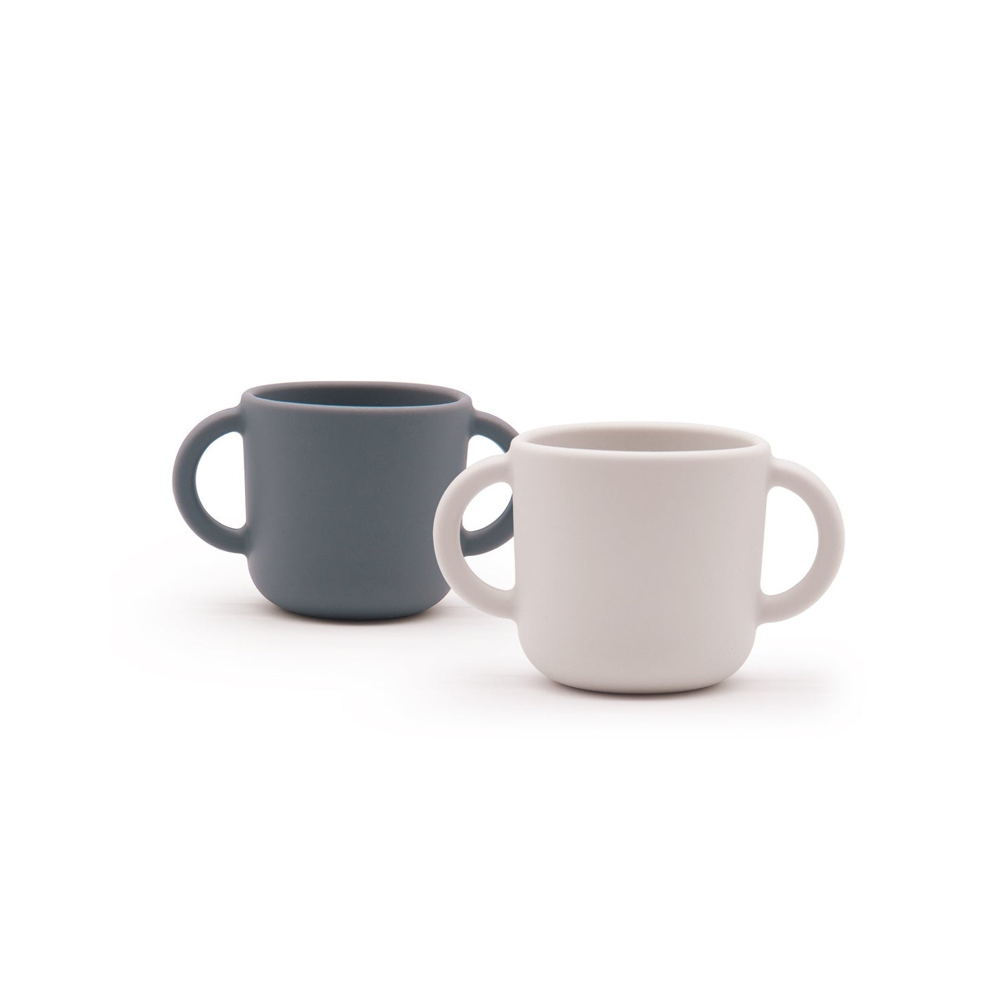 Set de 2 Tazas Bambino de Silicona - Gris Claro y Gris Oscuro