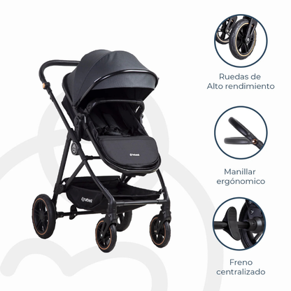 Coche Cuna Paseo Street - Gris | Bebesit