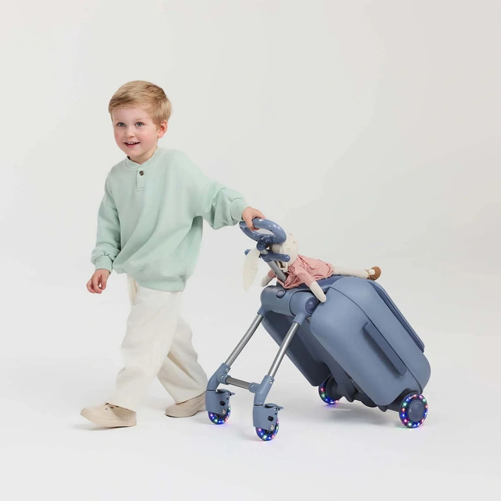 Maleta Infantil 2 en 1 con Asiento Cabby - Blue | Kinderkraft