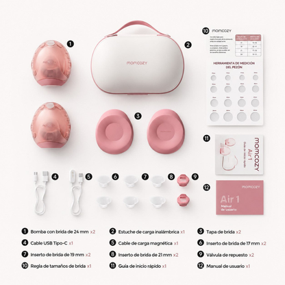 Extractor de Leche Materna Doble Air 1 Ultra Slim | MomCozy