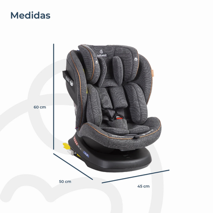 Silla de Auto Convertible Supra 360° Premium - Gris | Bebesit