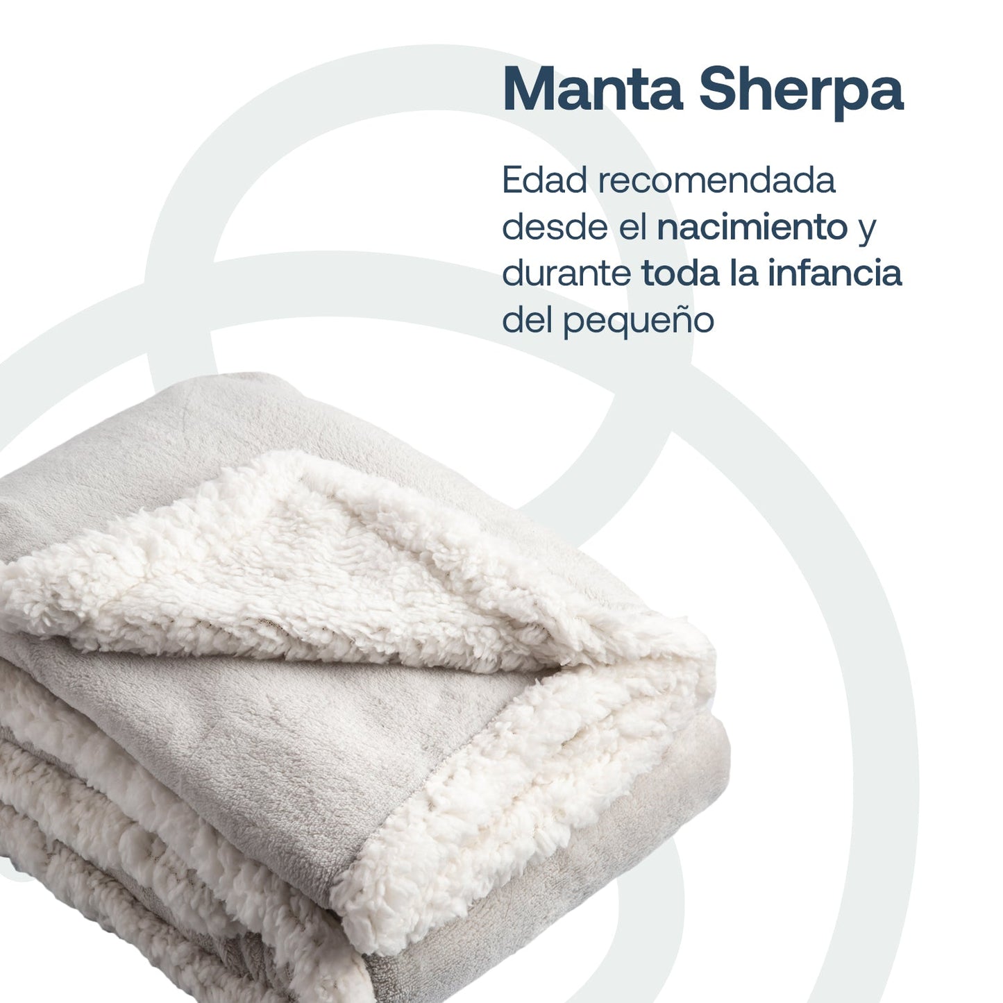Manta Sherpa - Gris | Bebesit