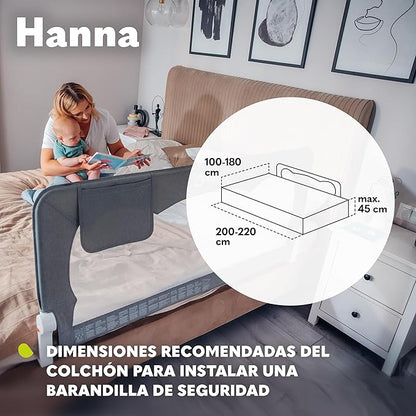 Baranda para Cama Hannah - Grey Melange | Lionelo