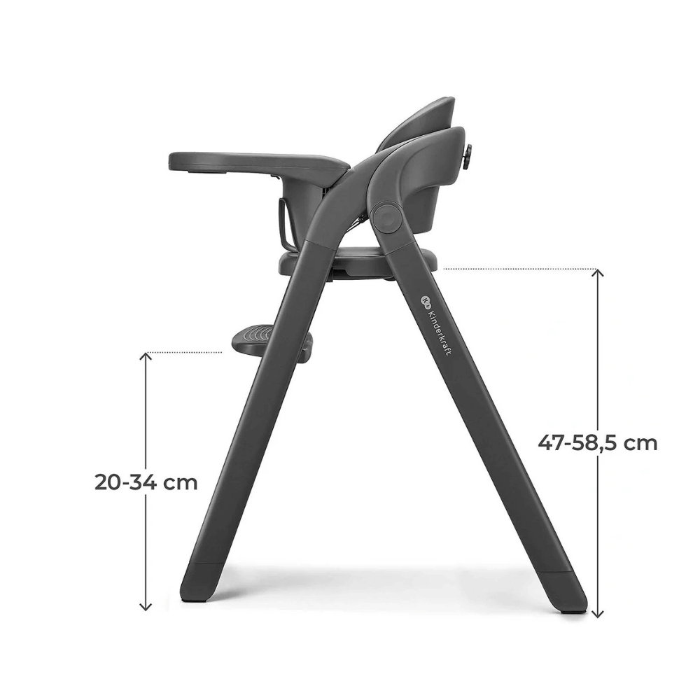 Silla de Comer 3 en 1 Tino - Grey | Kinderkraft