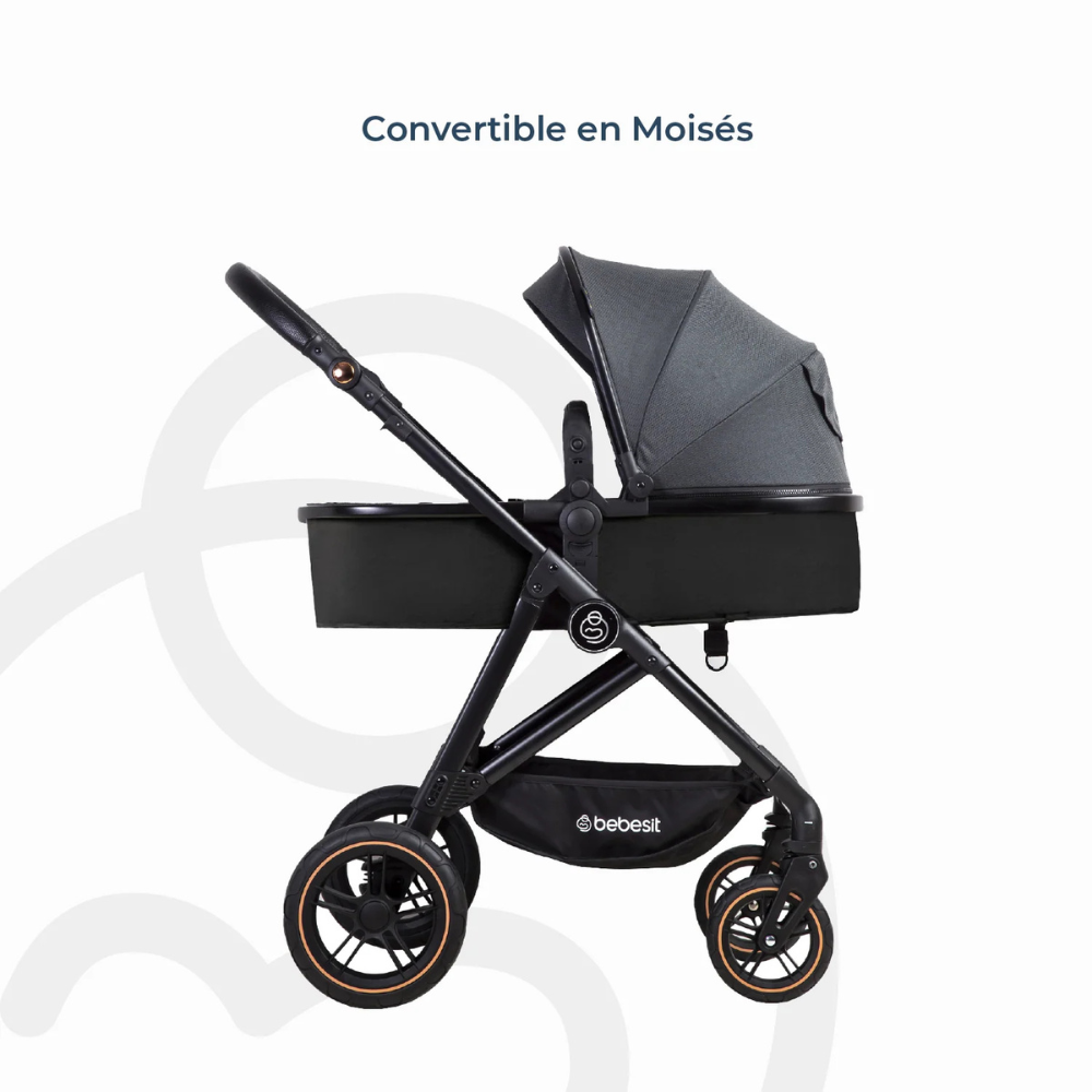 Coche Cuna Paseo Street - Gris | Bebesit