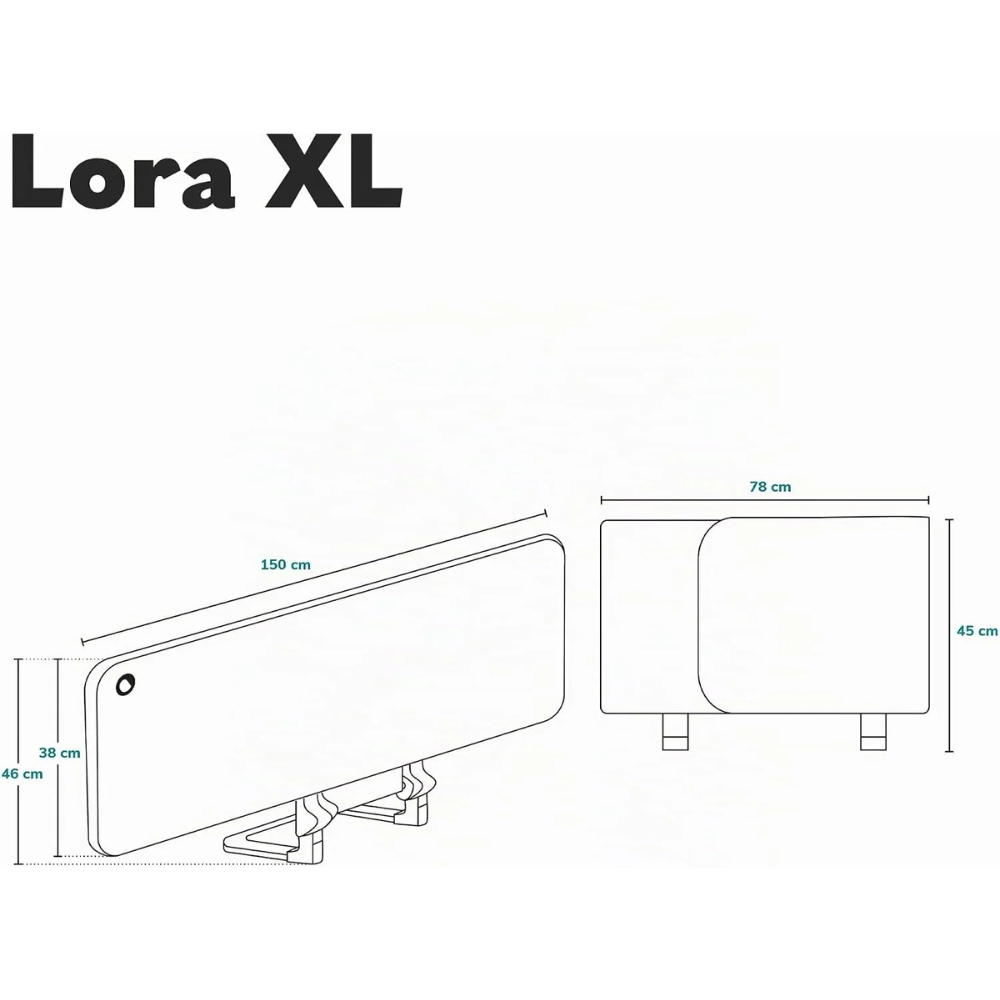 Baranda para Cama Lora XL - Grey Stone | Lionelo