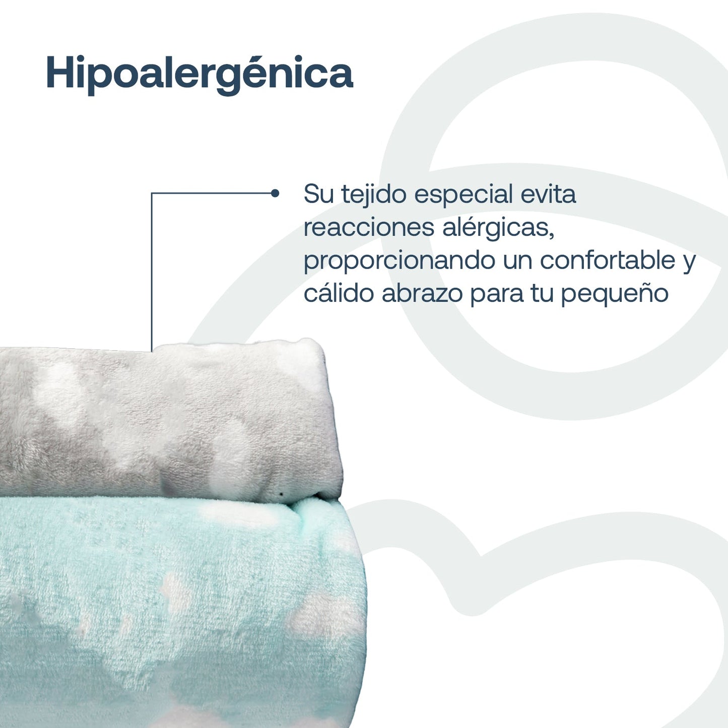 Pack 2 Mantas Hipoalergénicas - Celeste y Gris | Bebesit