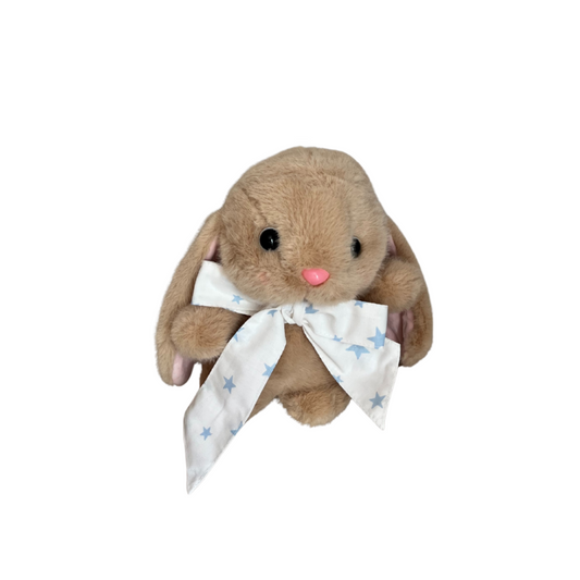 Peluche Conejo Orejas Largas - Café - Cinta Niño | Algodones