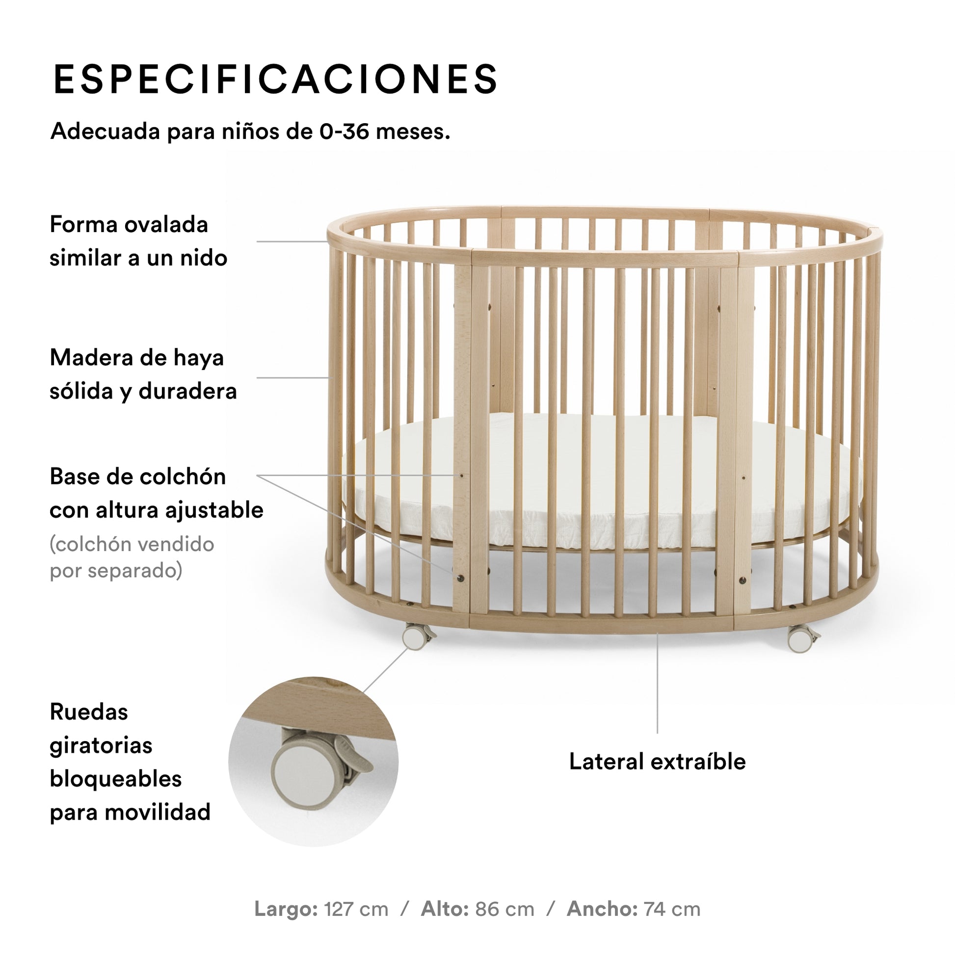 cuna evolutiva stokke Cuna Sleepi™ - Blanco