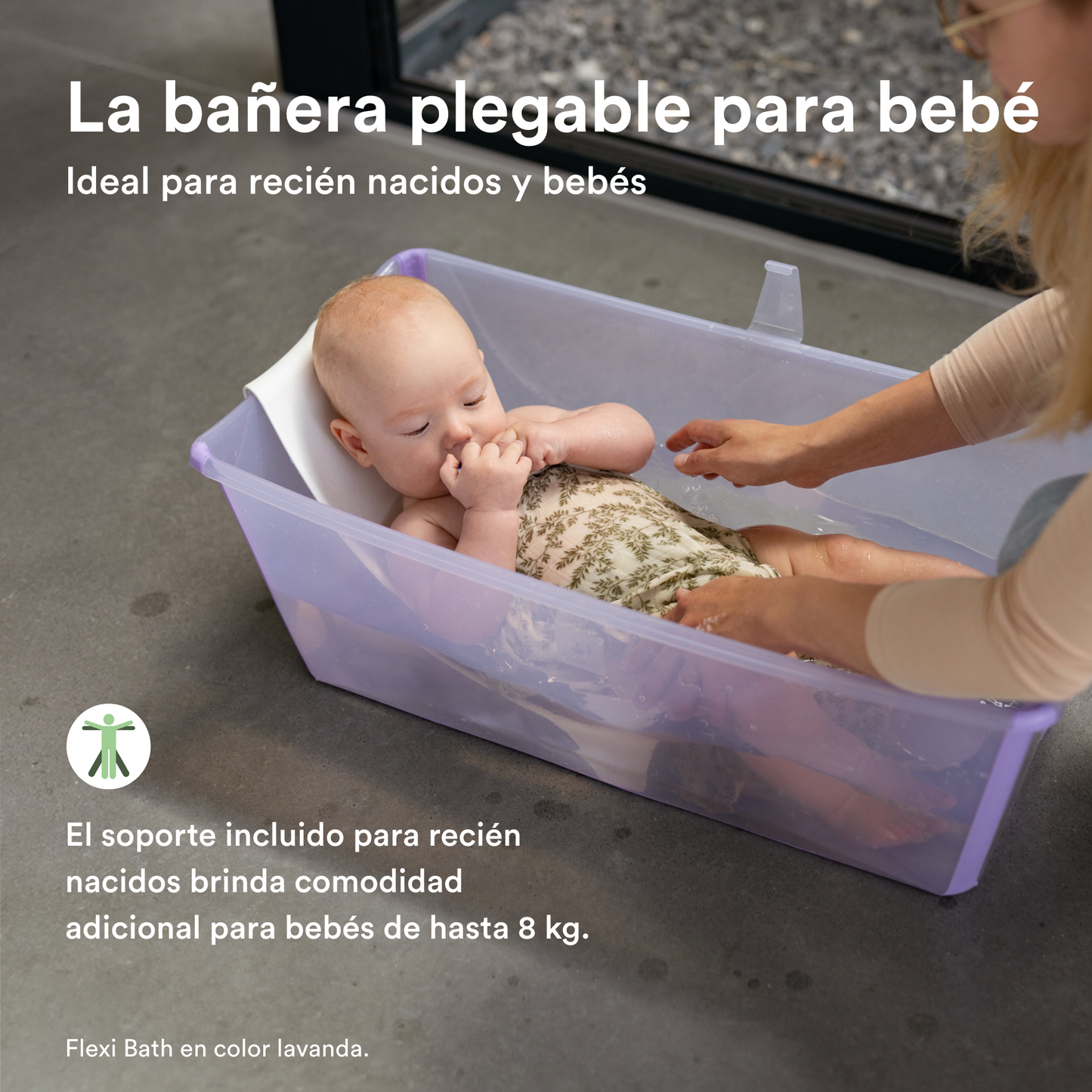 Pack Tina Plegable Flexi Bath® con Soporte para Recién Nacido - Azul Océano | Stokke