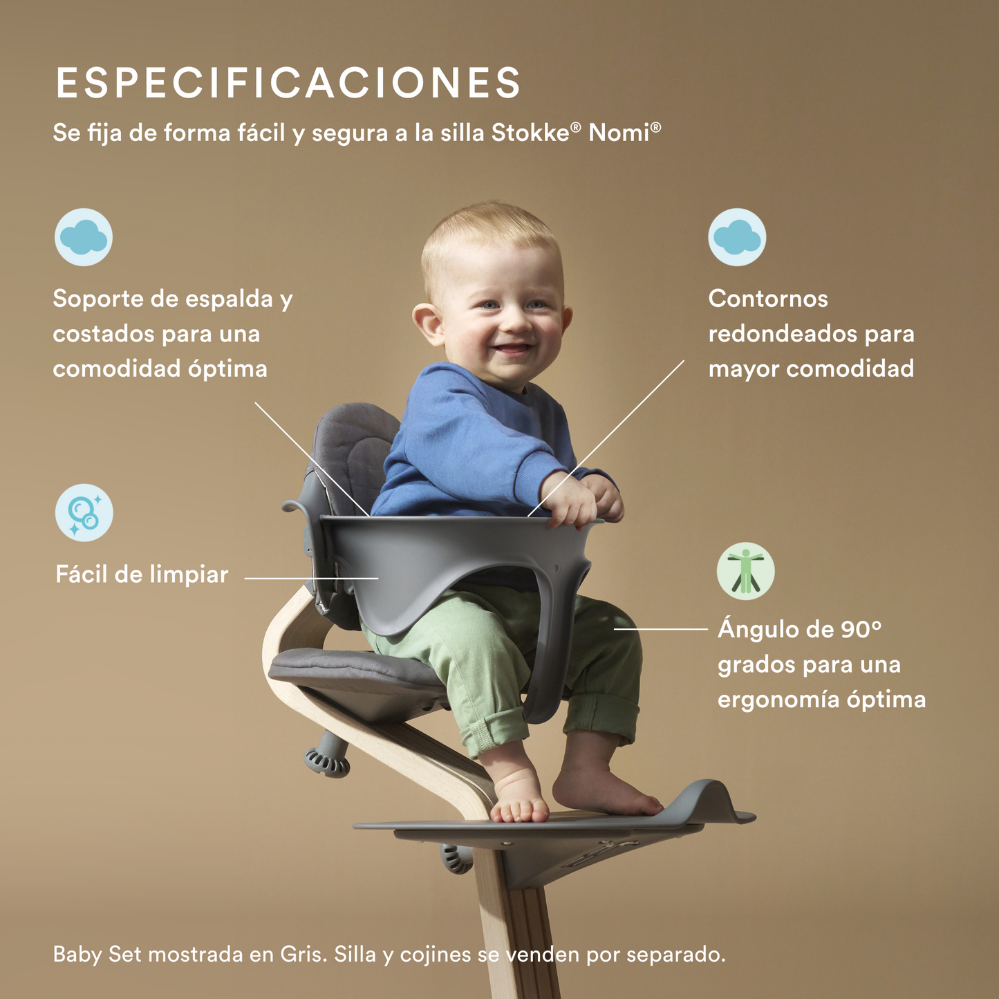 Baby Set para Silla Nomi® - Negro | Stokke