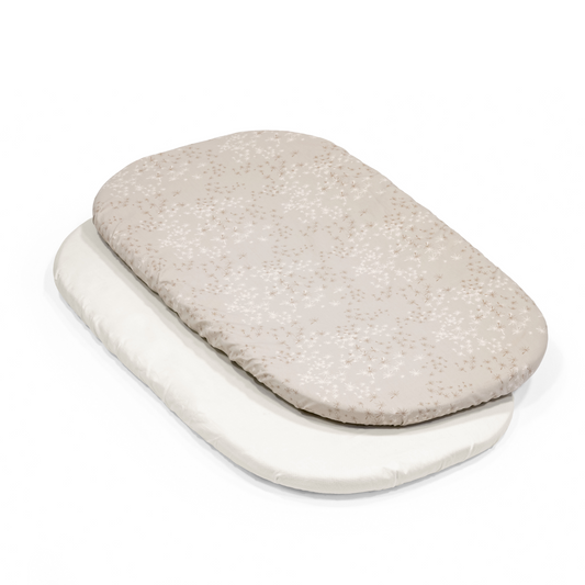 Pack de 2 Sábanas Bajeras para Moisés Snoozi™ - Beige y Vainilla | Stokke
