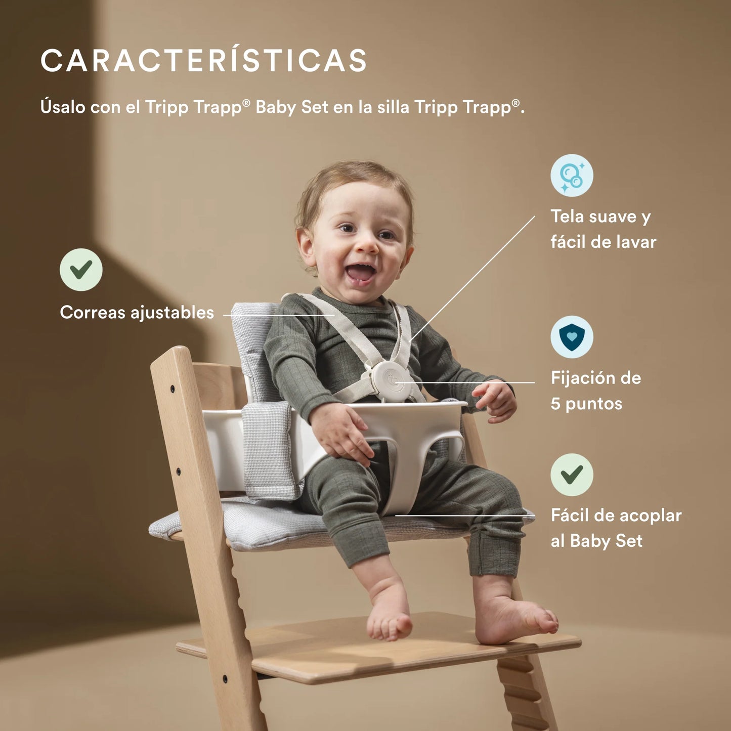 Arnés² para Silla Tripp Trapp® - Beige | Stokke