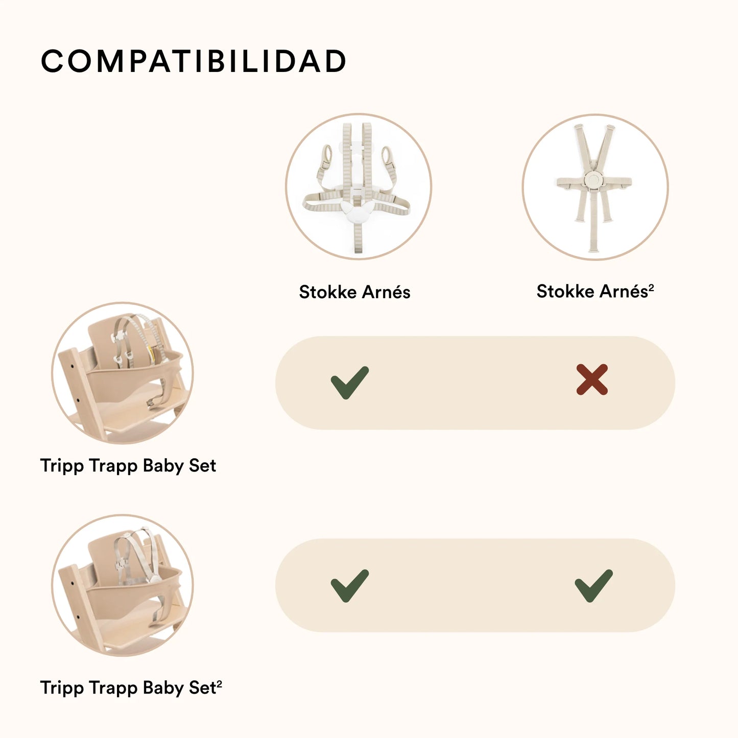 Arnés² para Silla Tripp Trapp® - Beige | Stokke