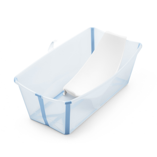 Pack Tina Plegable Flexi Bath® con Soporte para Recién Nacido - Azul Océano | Stokke