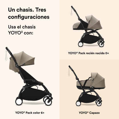 Chasis de Coche Ultracompacto Stokke® YOYO³ - Negro | YOYO by Stokke