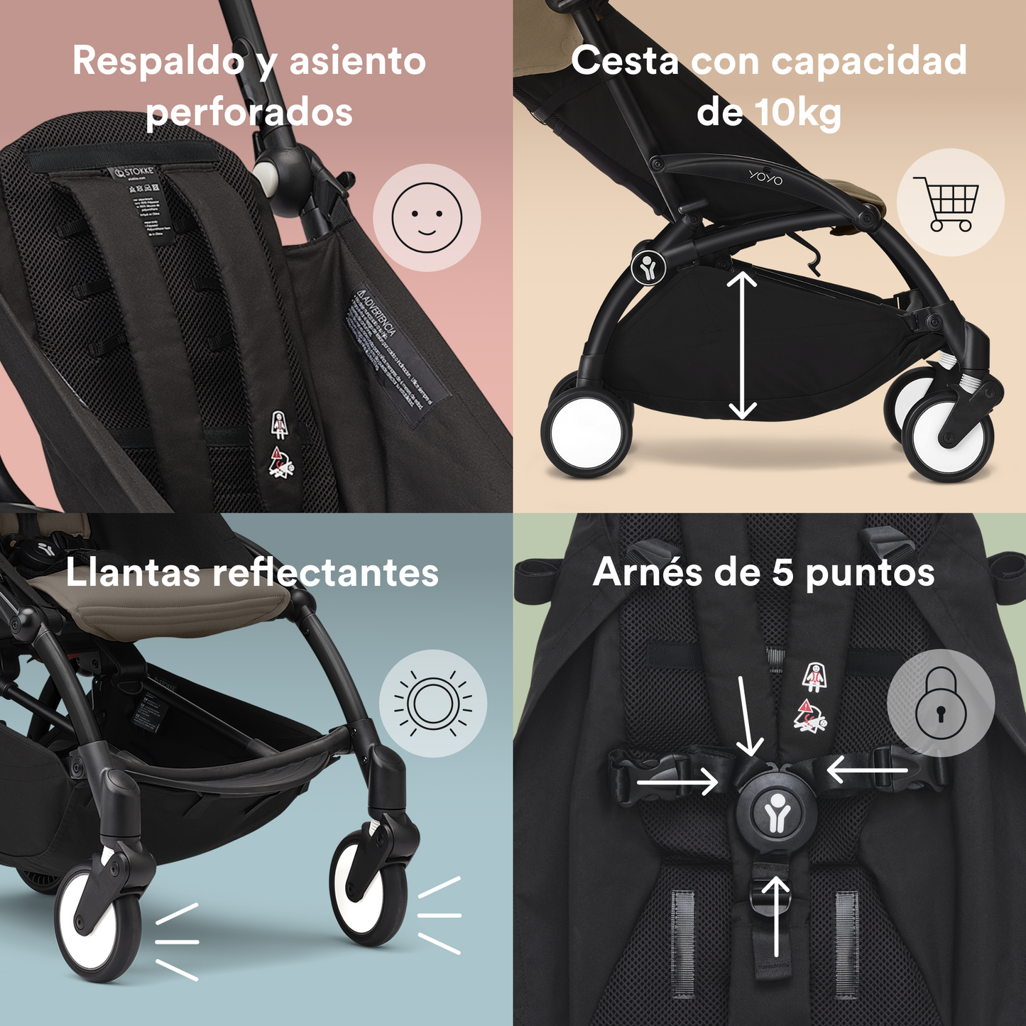 Chasis de Coche Ultracompacto Stokke® YOYO³ - Negro | YOYO by Stokke