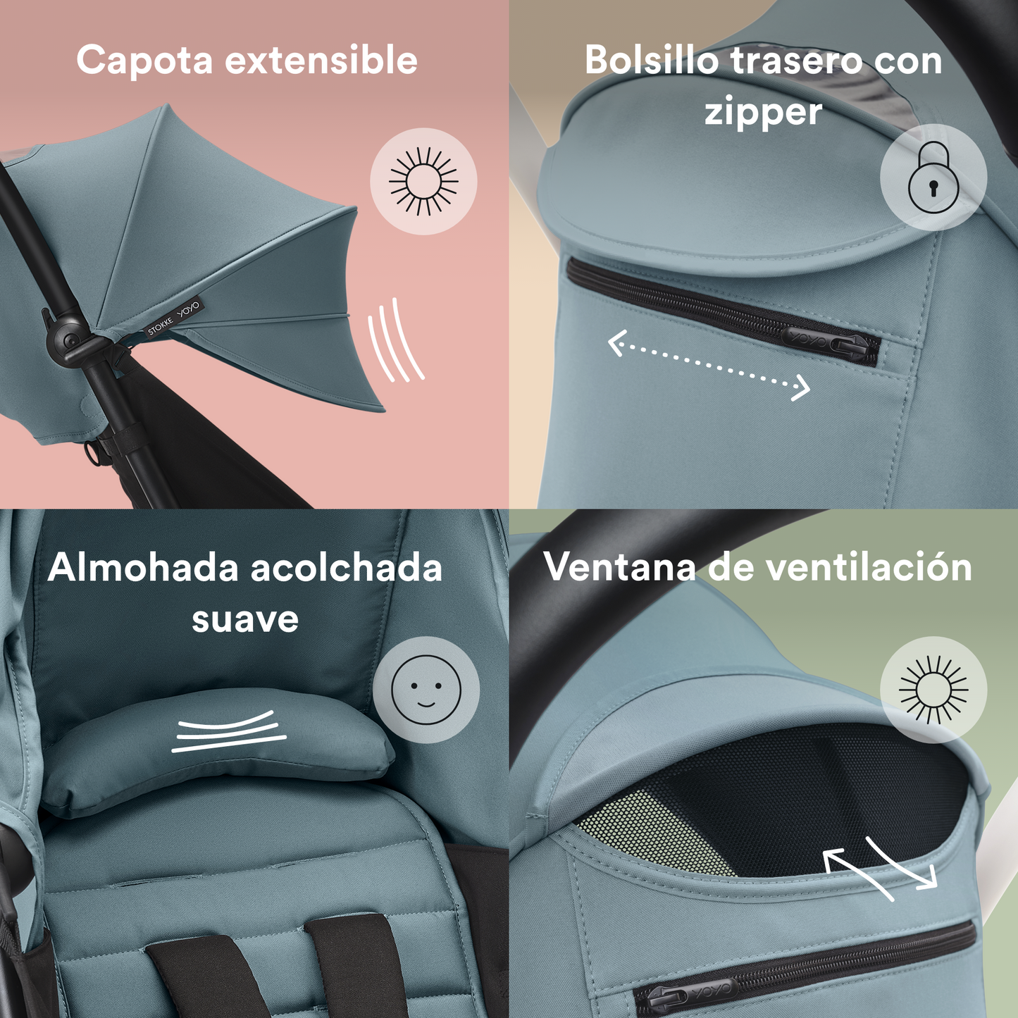 Asiento 6+ para Coche Ultracompacto Stokke® YOYO³ - Aqua | YOYO by Stokke