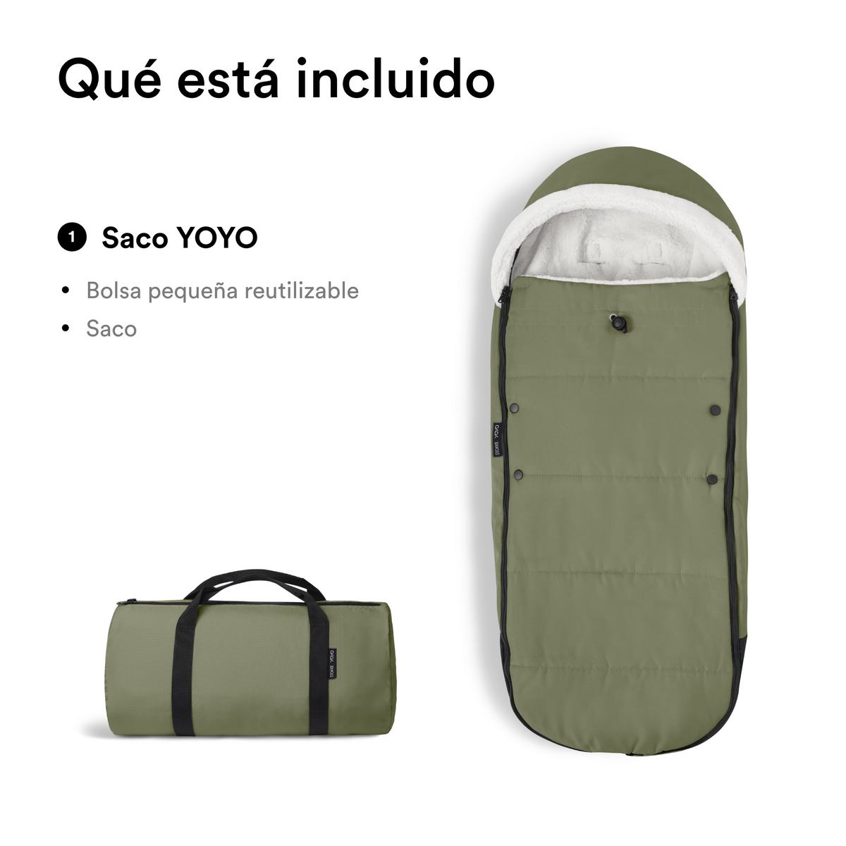 Saco de Invierno para Coche Ultracompacto Stokke® YOYO² - Olive Green | YOYO by Stokke