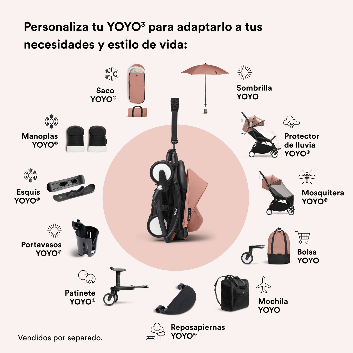 Bolso para Coche Ultracompacto Stokke® YOYO² - Ginger | YOYO by Stokke