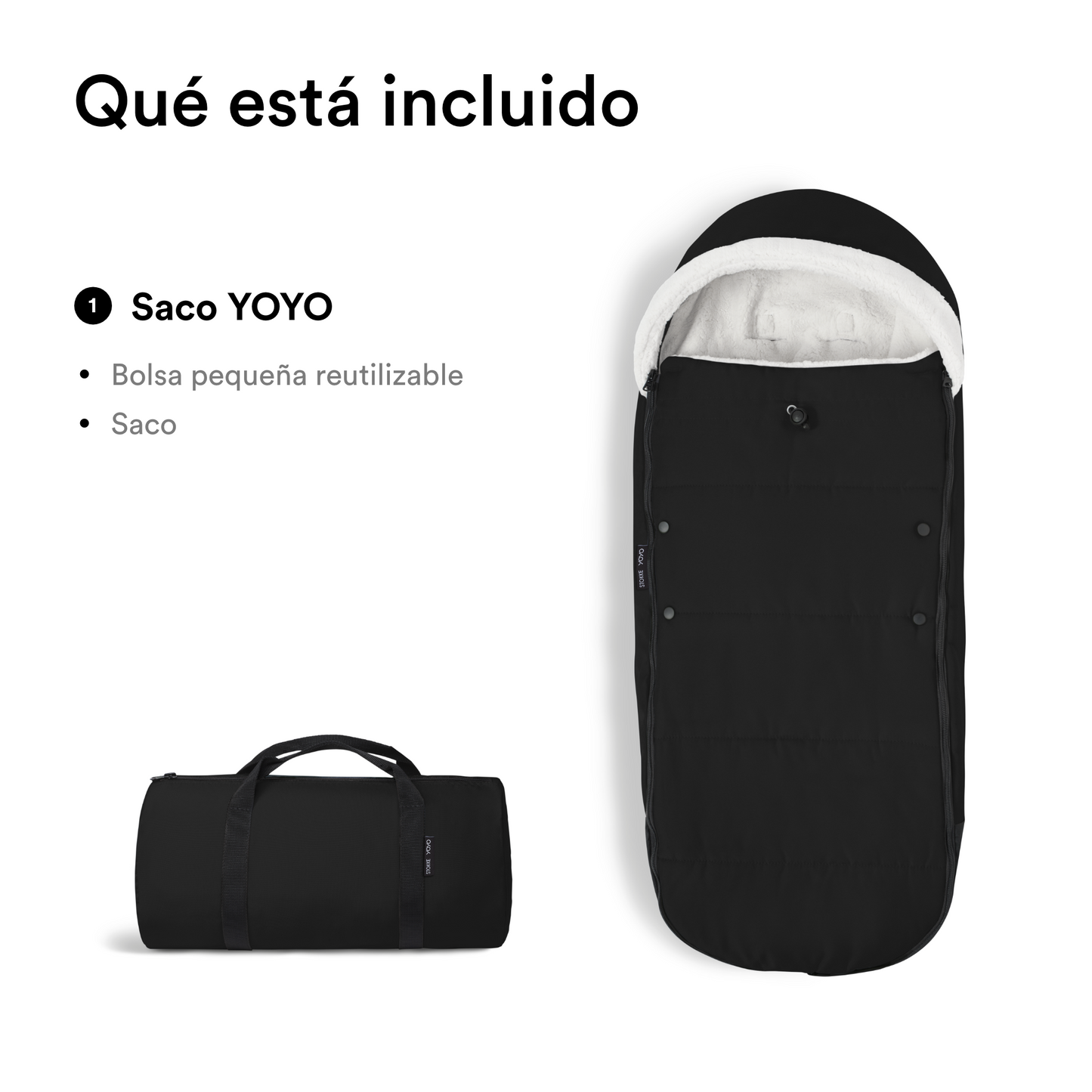 Saco de Invierno para Coche Ultracompacto Stokke® YOYO³ - Negro | YOYO by Stokke