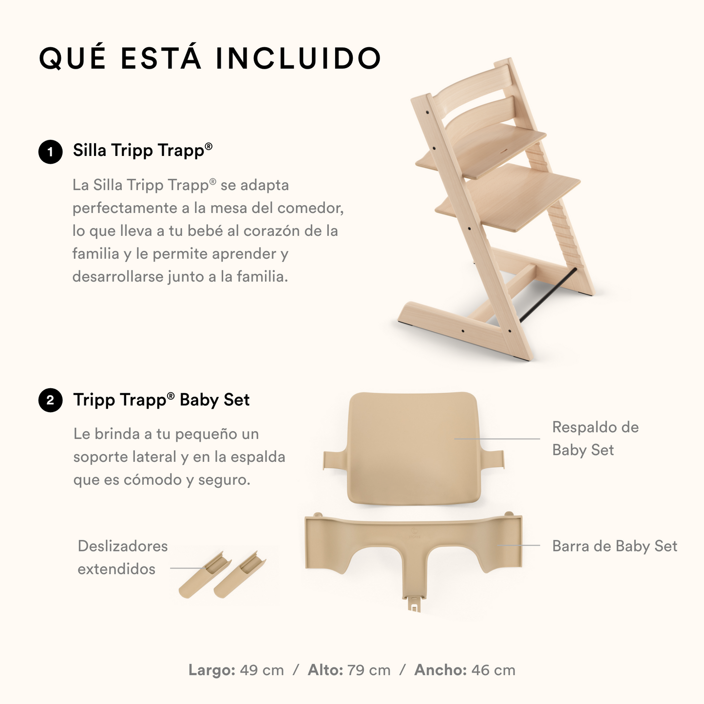 Pack Silla Tripp Trapp® + Baby Set - Natural | Stokke