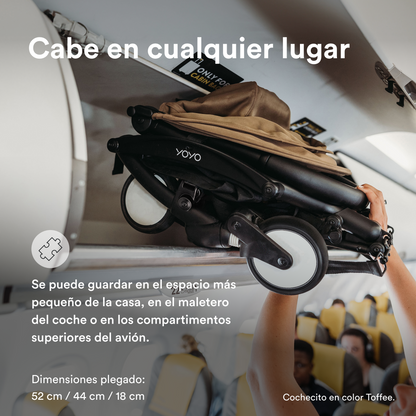 Coche Completo Stokke® YOYO³ – Chasis Negro + Asiento 6+ Taupe | YOYO by Stokke