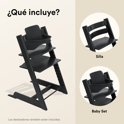 Pack Silla Tripp Trapp® + Baby Set - Black | Stokke