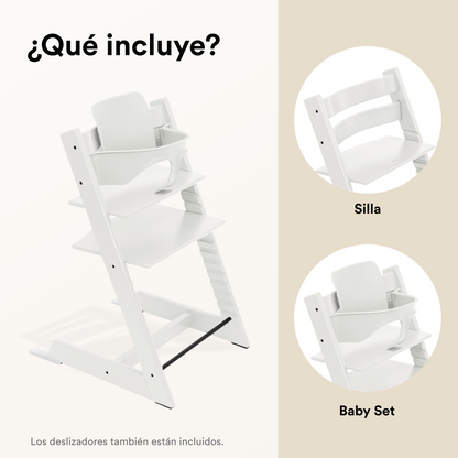 Pack Silla Tripp Trapp® + Baby Set - White | Stokke
