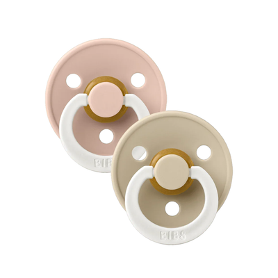 Pack de 2 Chupetes - Blush & Vanilla Glow Night | BIBS