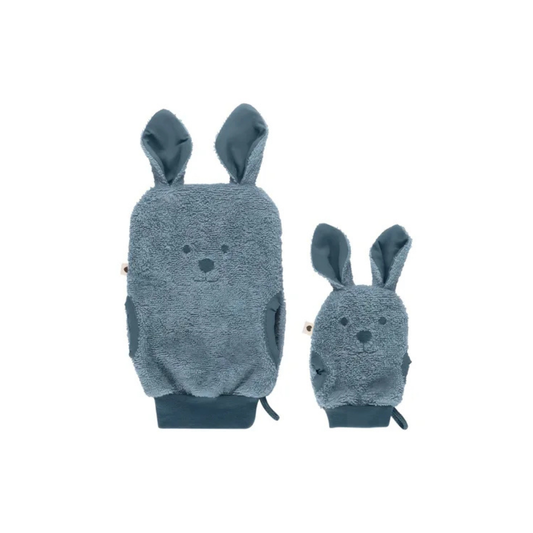 Pack 2 Mitones de Baño Algodón Orgánico - Petrol | BIBS