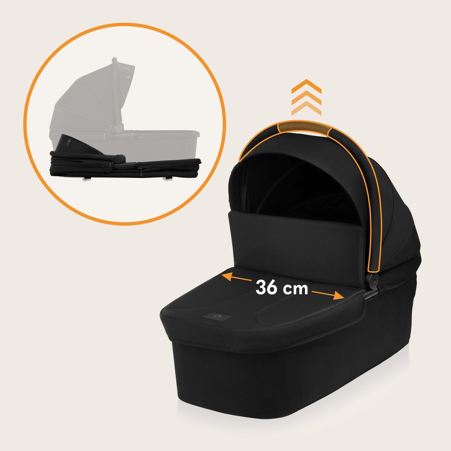 Coche Travel System 3 en 1 Meril - Black Onyx | Lionelo