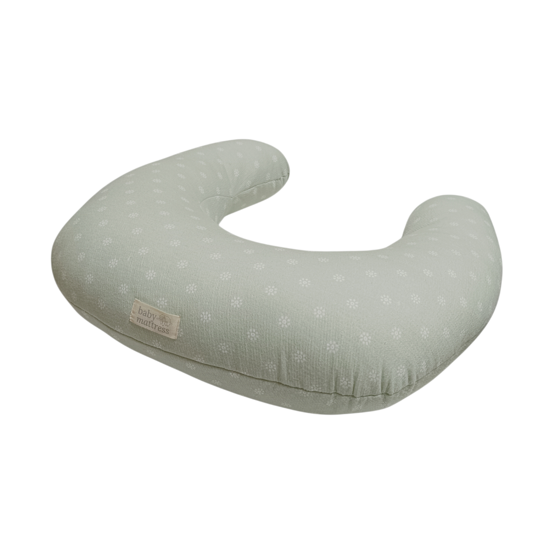 Cojín de Lactancia y Juego - Verde Flores | Baby Mattress