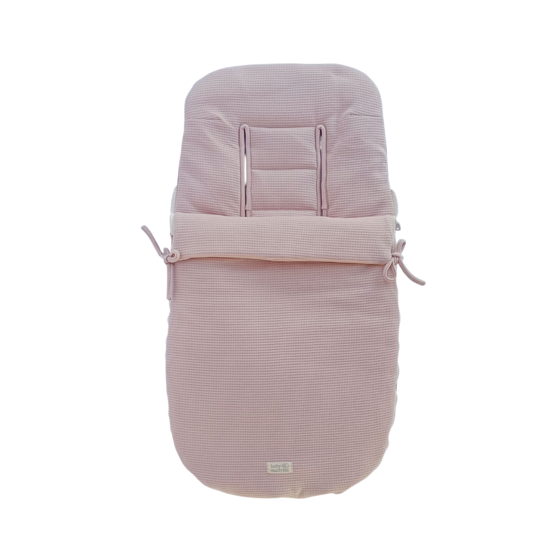 Saco para Coche - Algodón - Rosa Waffle | Baby Mattress