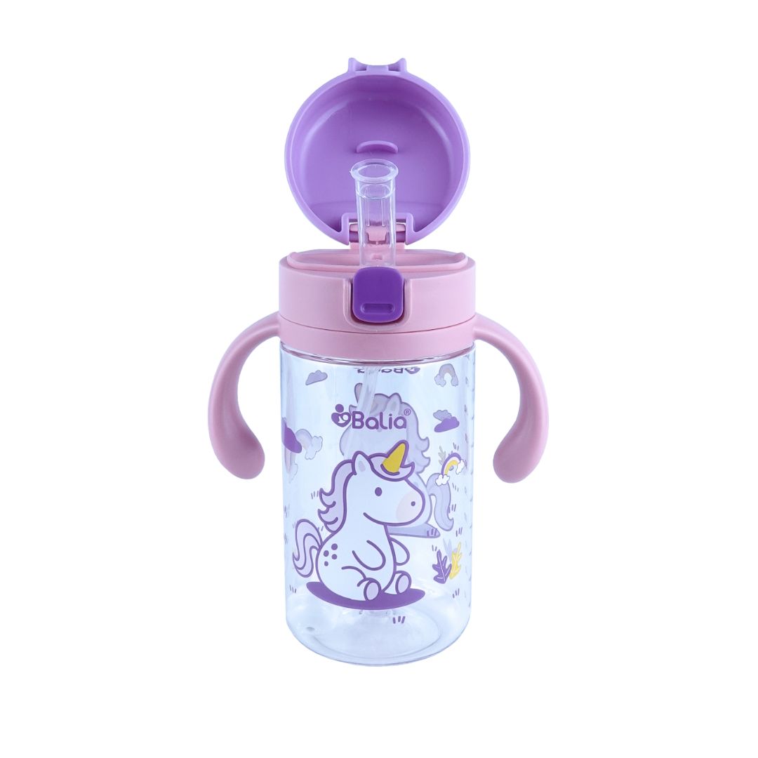 Botella Antiderrame con Bombilla 300 ml - Unicornio | Balia