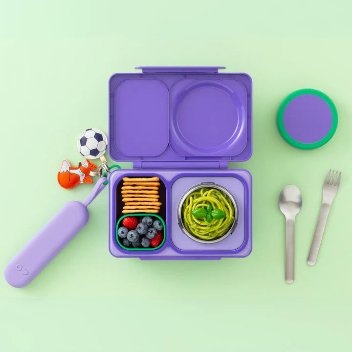 OmieBox UP Pod & Utensil - Set Porta Utensilios con Cubiertos para OmieBox UP® - Violet | Omie