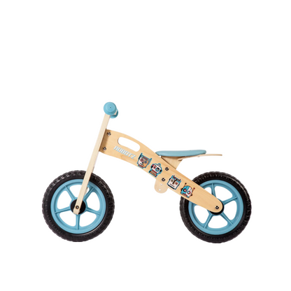 Balance Bike - Bicicleta de Equilibrio - Madera - Robot Celeste